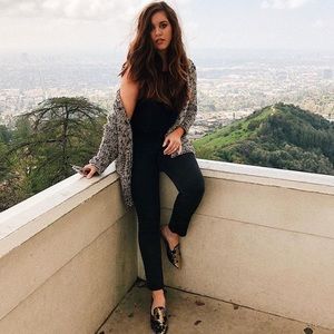 Cozy brown and black SWEATER, knit, woven design